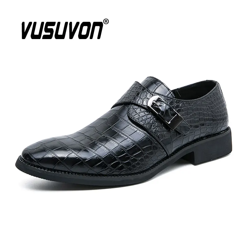 Men Monk Shoes Split Patent Leather 38-48 Big Size Fashion Loafers Flats Classic Bussiness Formal Boys Casual Mules