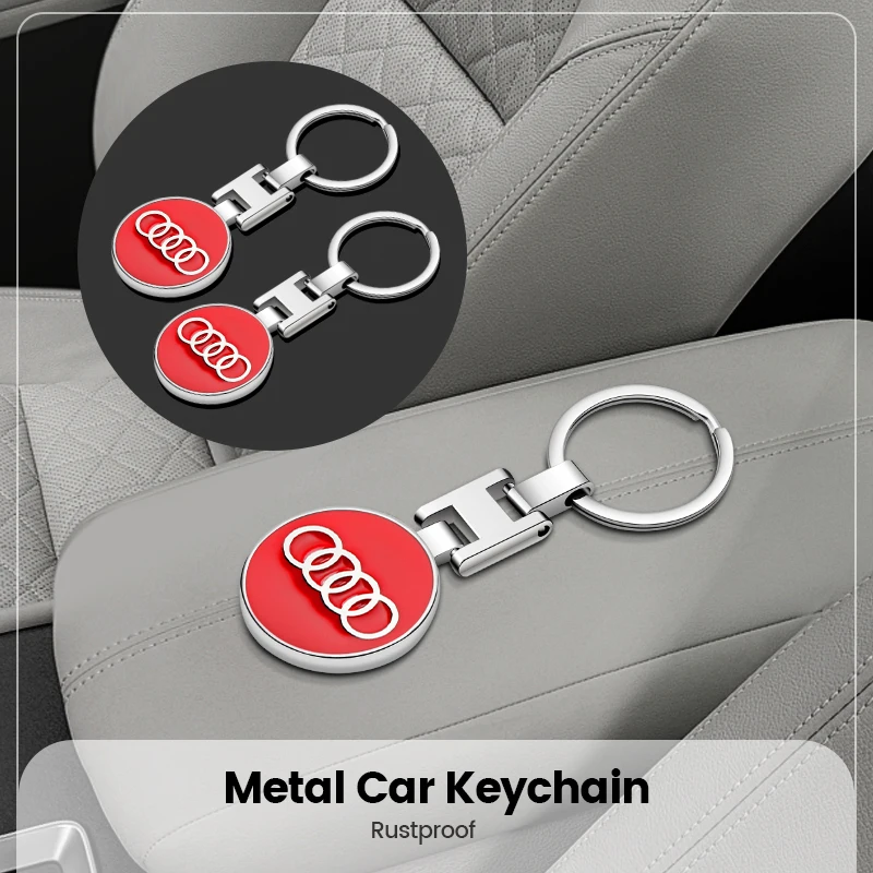 Car Emblem Keychain styling Key Ring Accessories For Audi Quattro A3 A4 B8 8P B9 8V B6 A5 B7 A1 A6 C6 Q3 Q5 C7 8I TT