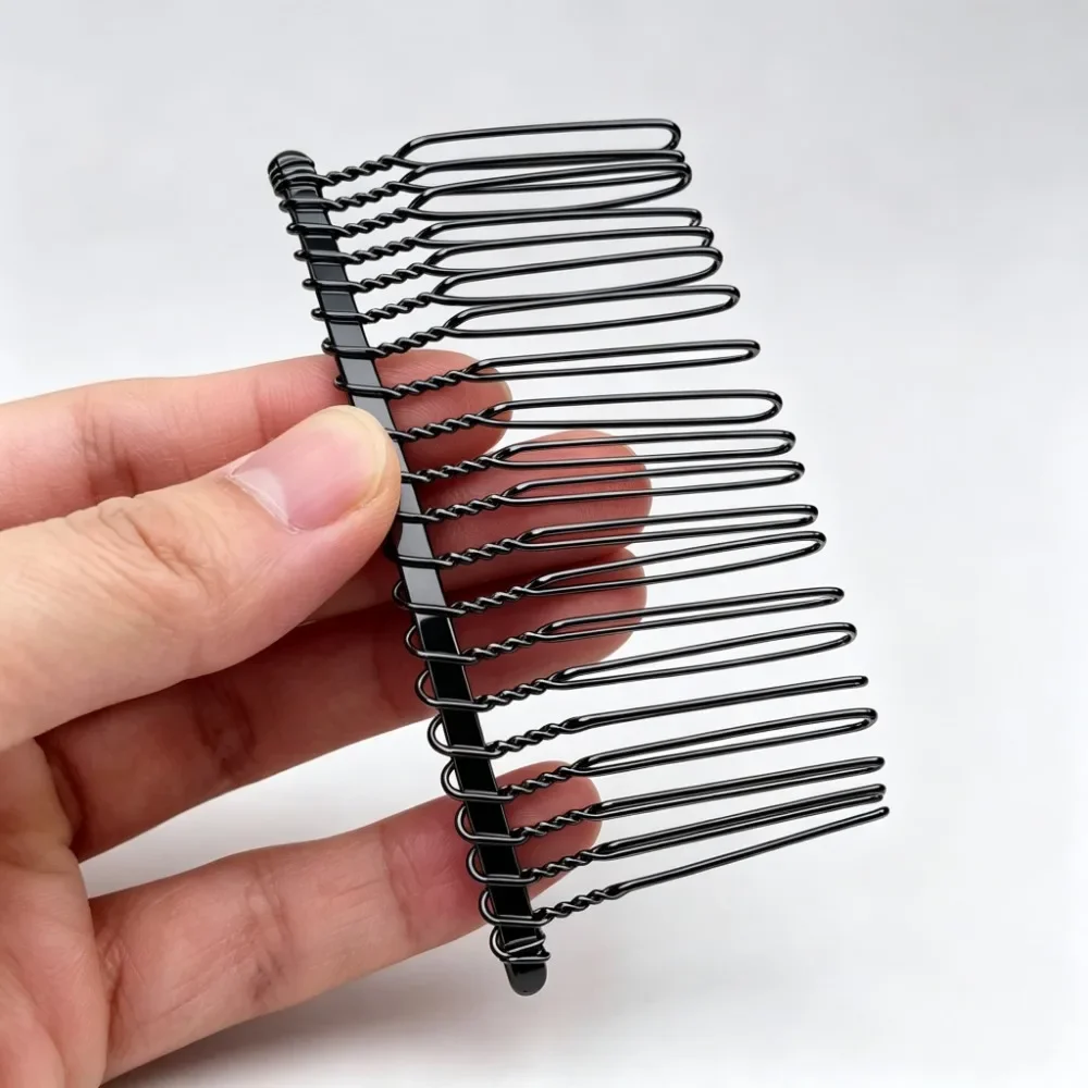 5pcs Gold Silver Black Wire Headband Bride Hair Comb Korean Simple Crown Hairpin 10/15/20/30 Teeth