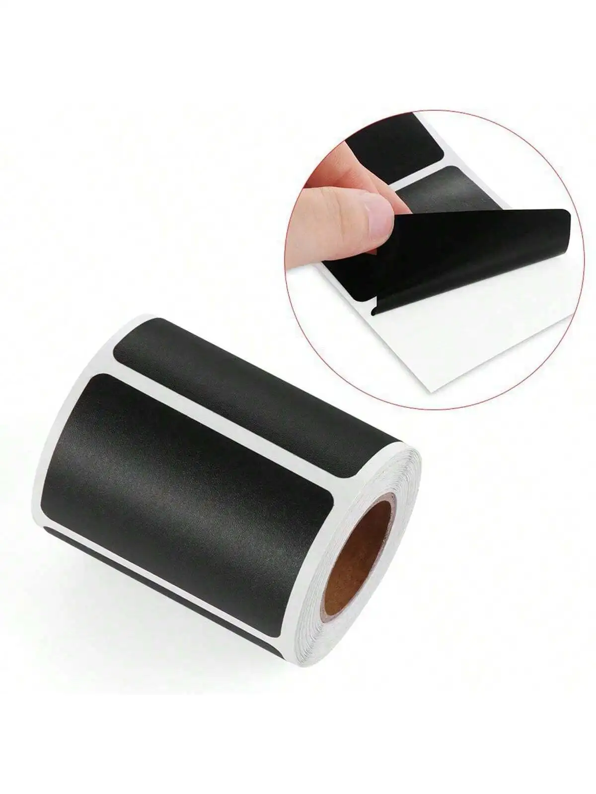 120 Stück Tafeletiketten, schwarze Etiketten, selbstklebend, individuell anpassbare Weihnachtsgeschenkaufkleber für Gläser, 3,5 x 5,5 cm