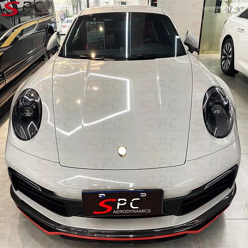 SPC T Style Carbon Fiber Tuning Body Kit For Porsche 992 2019+ Carbon Fiber Wind Spoiler Kit For Porsche 911 992 Car Bumper Part