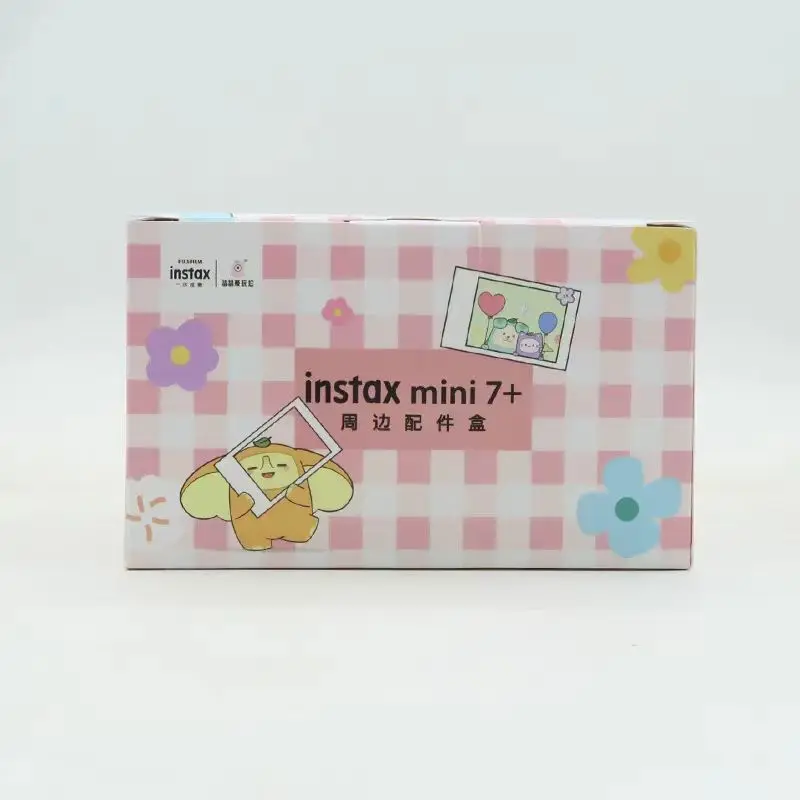 FUJIFILM Instax mini 7 + Accesorios caja de regalo que incluye funda protectora transparente, correa para el hombro, álbum de libros, pegatinas para cámara