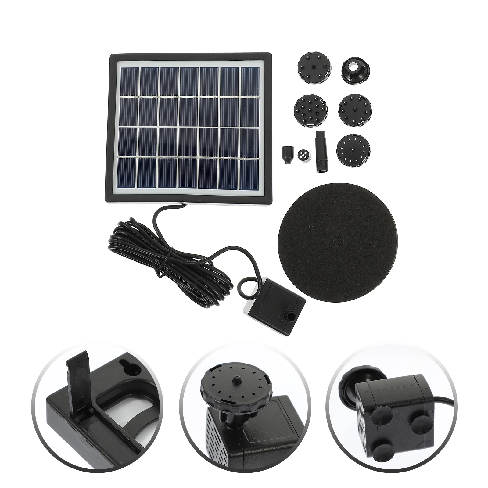 

Solar Powered Water Fountain Pump for Garden Pond Decoration Mini Bird Bath Durable Plastic Stainless Steel Material Suitable
