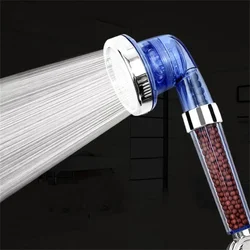 New 3 Functions High Pressure SPA Shower Head Water Saving Handheld Rainfall Bathroom Accessories Anion Filter Shower