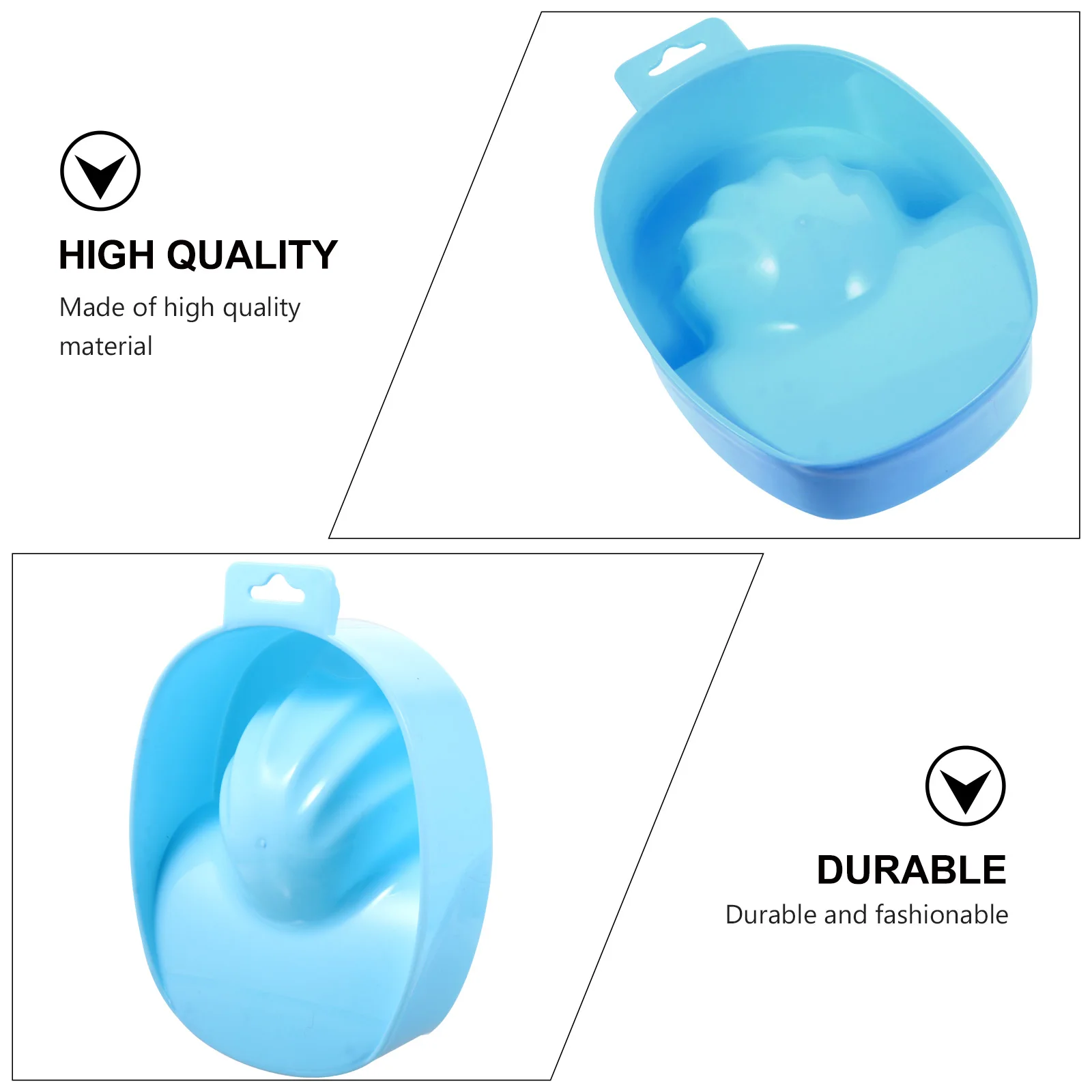 

2 Pcs Hand Soaking Bowl Plastic Manicure Tools Nail Care Bowl for Nail Art Polishing Remover Treatment Spa Experience