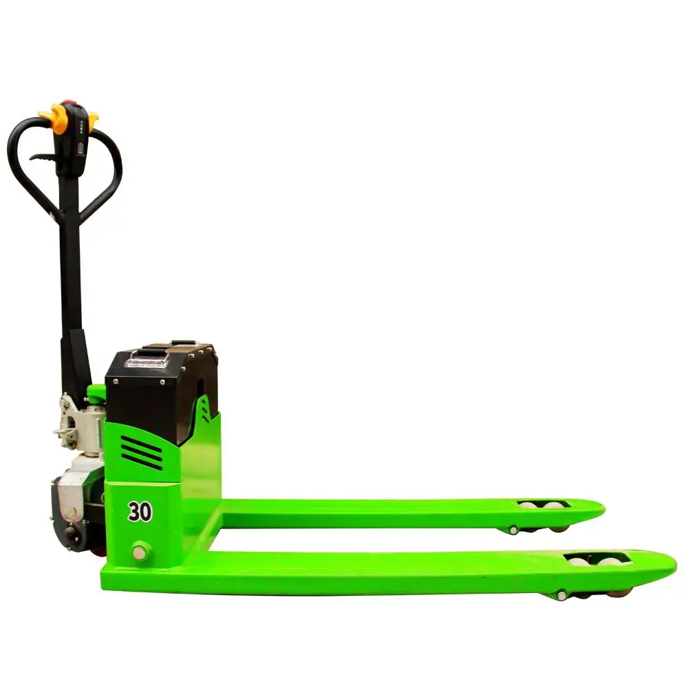 Manual 2-ton load capacity pallet truck for retail use with a 1-year warranty