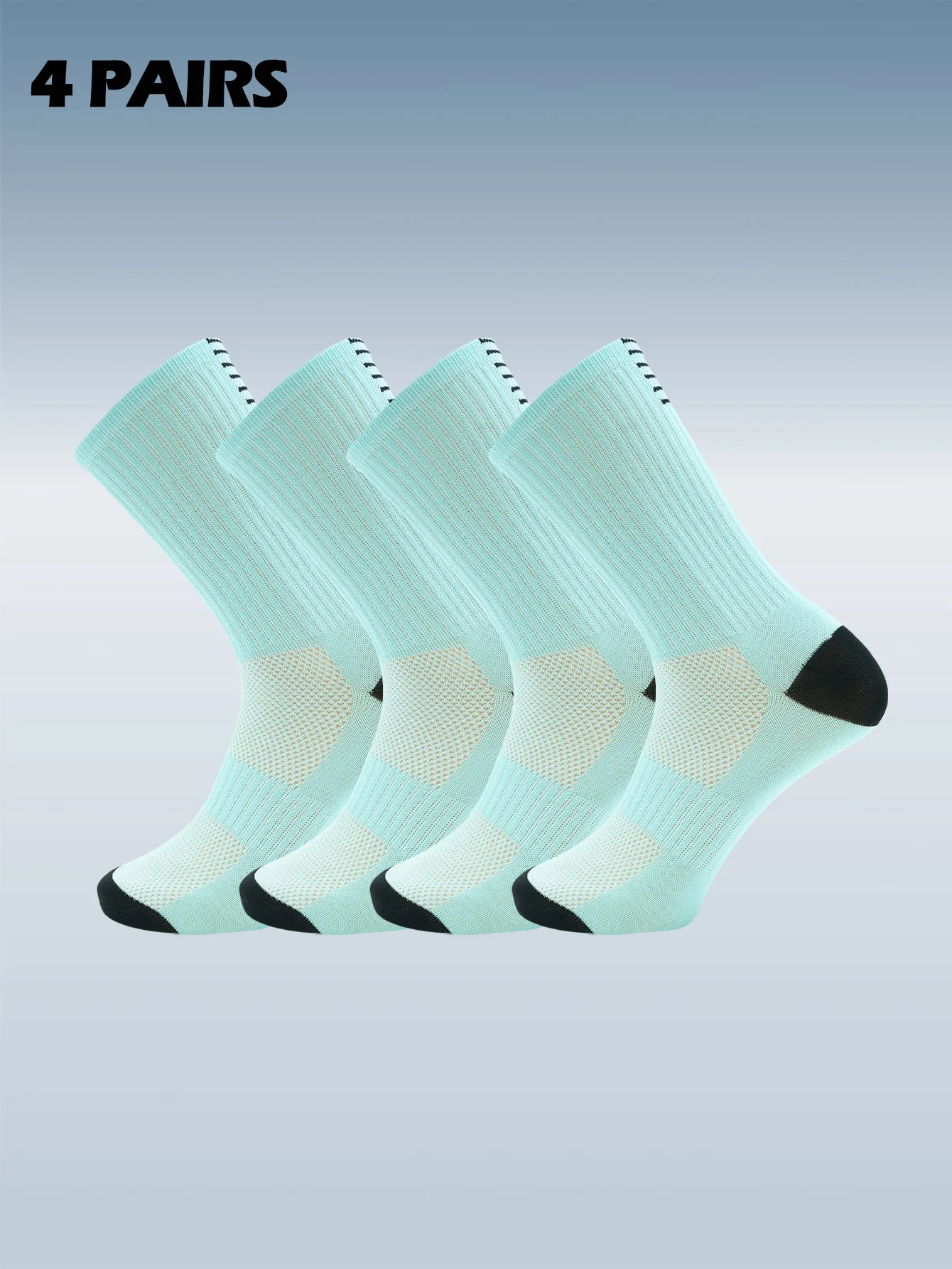 

4-парные компрессионные велосипедные носки для мужчин и женщин, подходят для езды на велосипеде, бега, пеших прогулок, занятий спортом в тренажерном зале, теннисом, гольфом, работы.