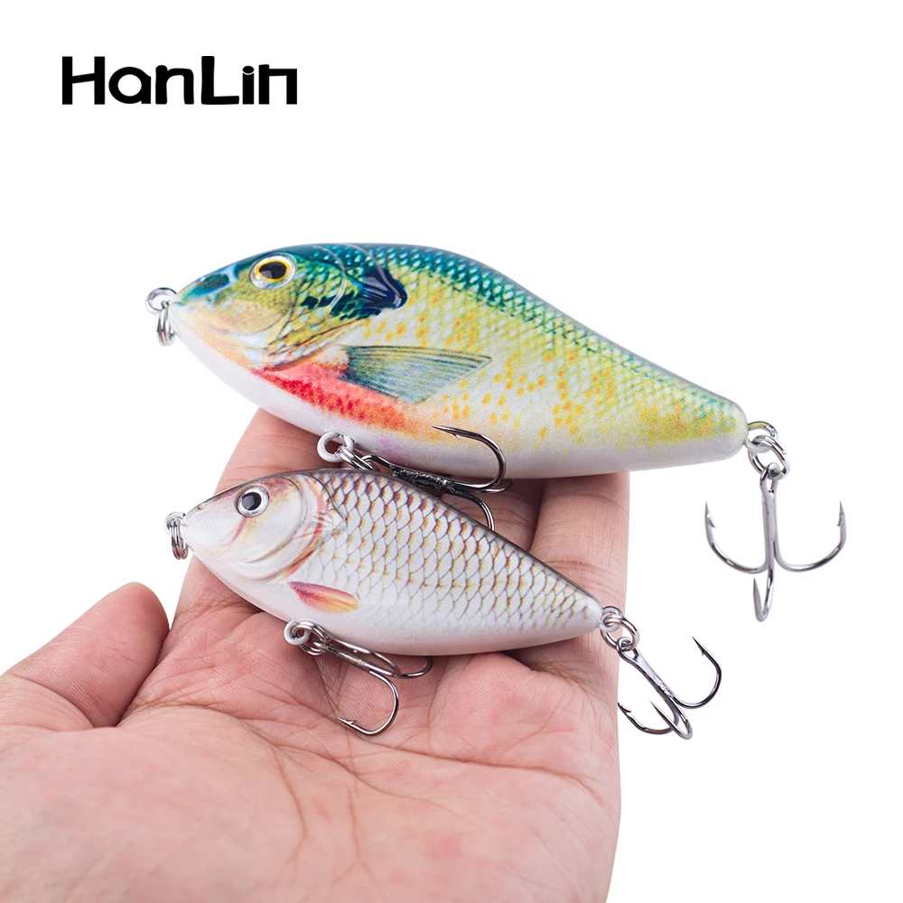 

Hanlin 70mm/100mm 14.5g/45g Slow Sinking Glide Jerkbait Fishing Lures Slider Swim Hard Body Crankbait Pike Musky Bass Tackle