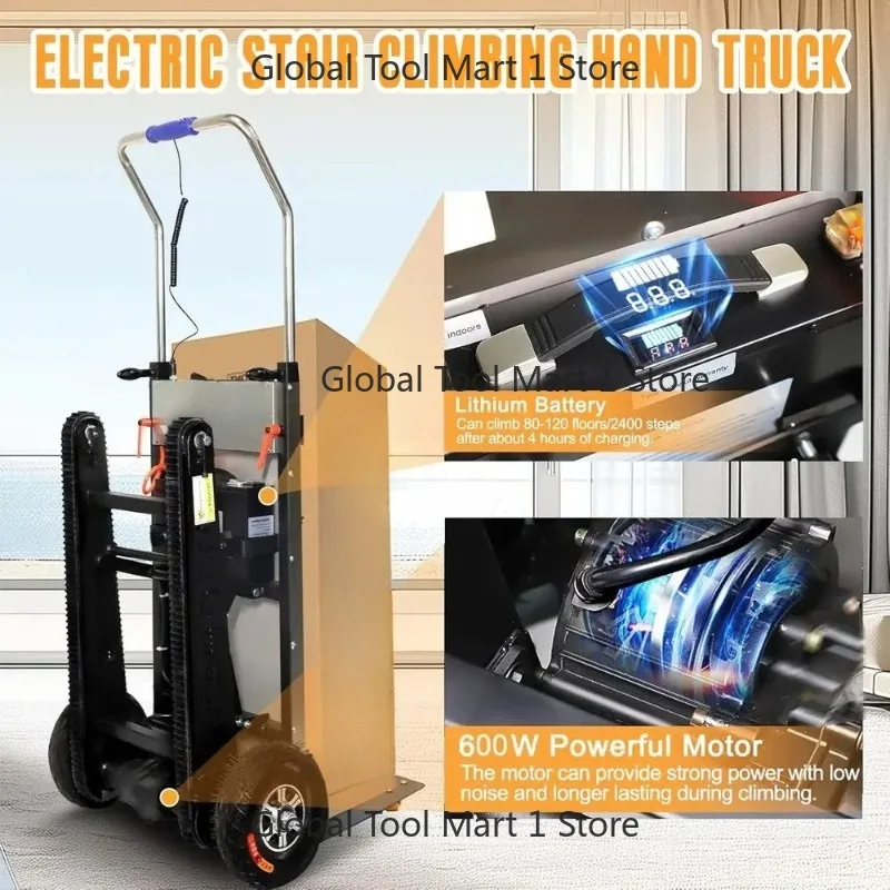 661lb Electric Stair ClimHand Trucks Dolly Cart or Moving, Motor Battery Powered acity Heavy Du- olding StCart,Customized
