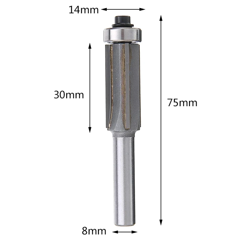 

1pc 8mm Shank Flush Trim Pattern Router Bit Cutter Bit Double Bearing Woodworking Cutter Wood Milling Trimming Cutter