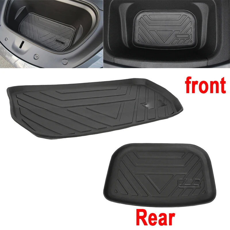 

TPE Front and Rear Car 3D Trunk Mat Floor Mats For Tesla Model Y ModelY 2021- 2023 Storage Box Cargo Tray Liner Carpet Foot Pad