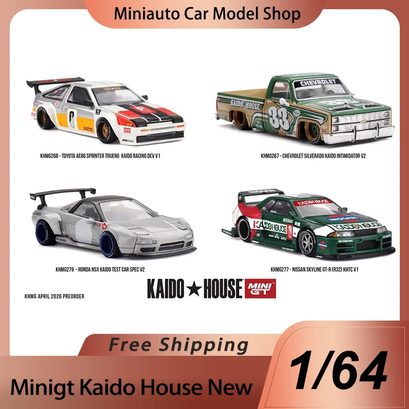 

New Presale Kaido House Minigt 1:64 Skyline GT-R R32 AE86 Sprinter Alloy Miniature Diecast Model Sports Car Model Toy Kid Gift