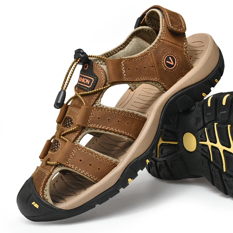 Men's Support Sandals: Sport Sandals,Athletic, Outdoor, Quick-Dry Mesh, Closed Toe, Lightweight, Comfortable Water Shoes