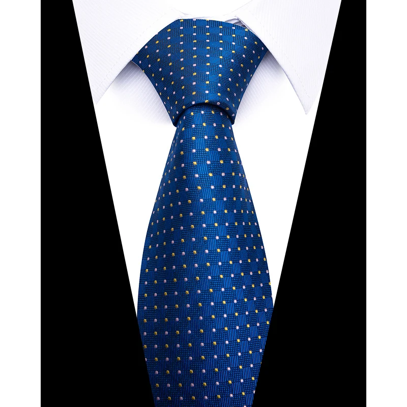 Tie For Men Newest design Luxurious 7.5 cm Necktie Shirt Accessories Striped Dark Red Man\'s New Year\'s Day