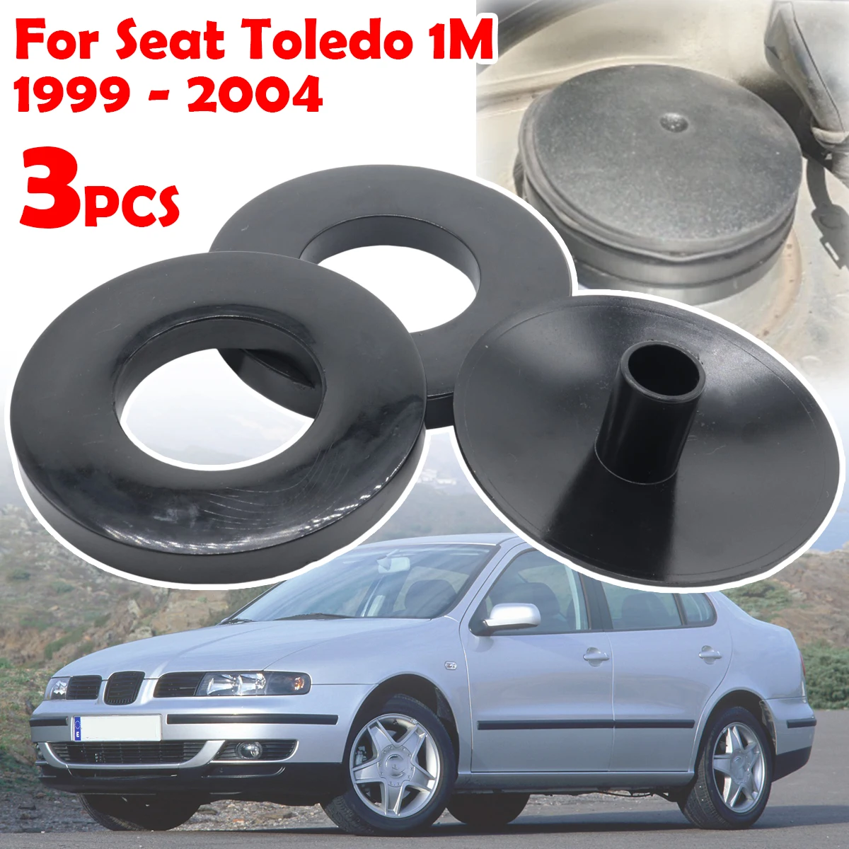 

Front Suspension Shock Absorber Mount Cover Cap For Seat Toledo 1M 1999-2004 Strut Top Mount Rubber Ring Bushing Car Accessories