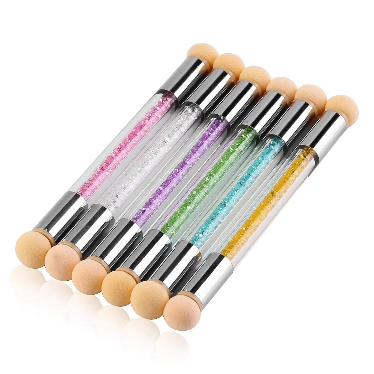 Double Head Sponge Nail Brush Picking Dotting Gradient Pen Brush Acrylic Nail Painting Brush Nail Art Manicure Sponge Tool