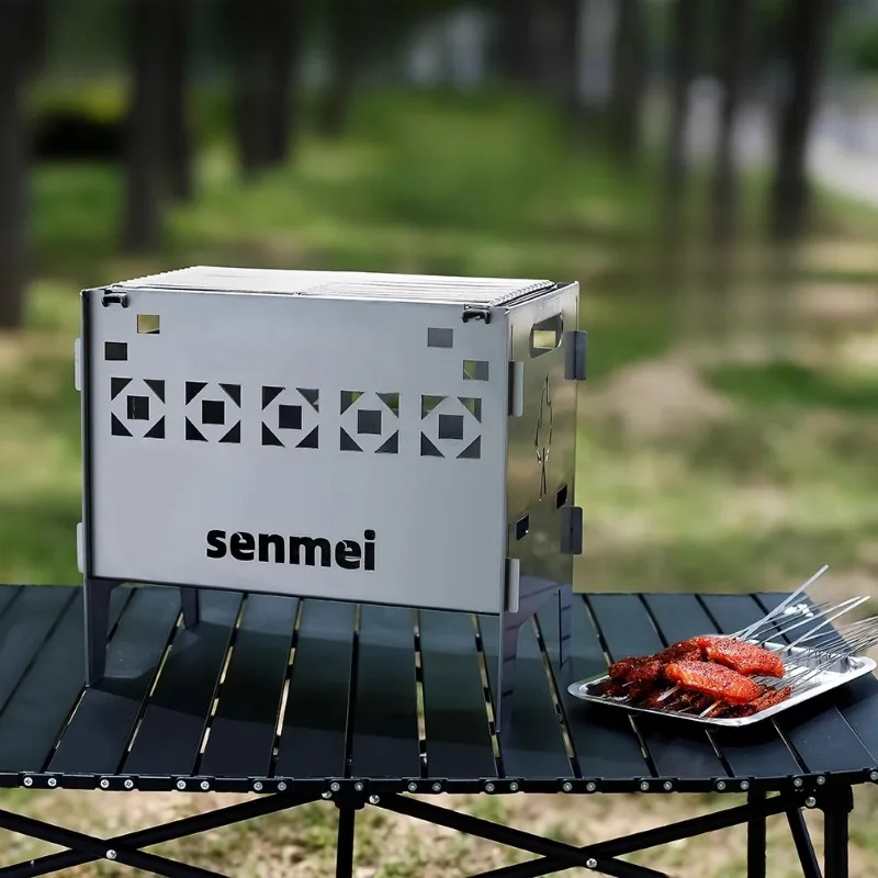 

Пикник, барбекю, нагревательная печь из нержавеющей стали, уличный поход, портативная складная дровяная печь, прочные принадлежности для приготовления пищи, кемпинга