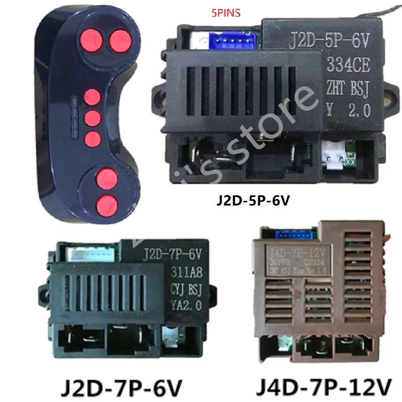 J2D-7P-6V J4D-7P-12V J2D-5P-6V  Children's Electrical Toy Controller RC 2.4Ghz Receiver Electric Four-Wheel Car Bluetooth