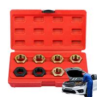 Thread Restorer Kit 8 Pieces Thread Chaser Set Metric Restorer Kit Rethreading Portable Repair Tool Hex Tap Die Tapping