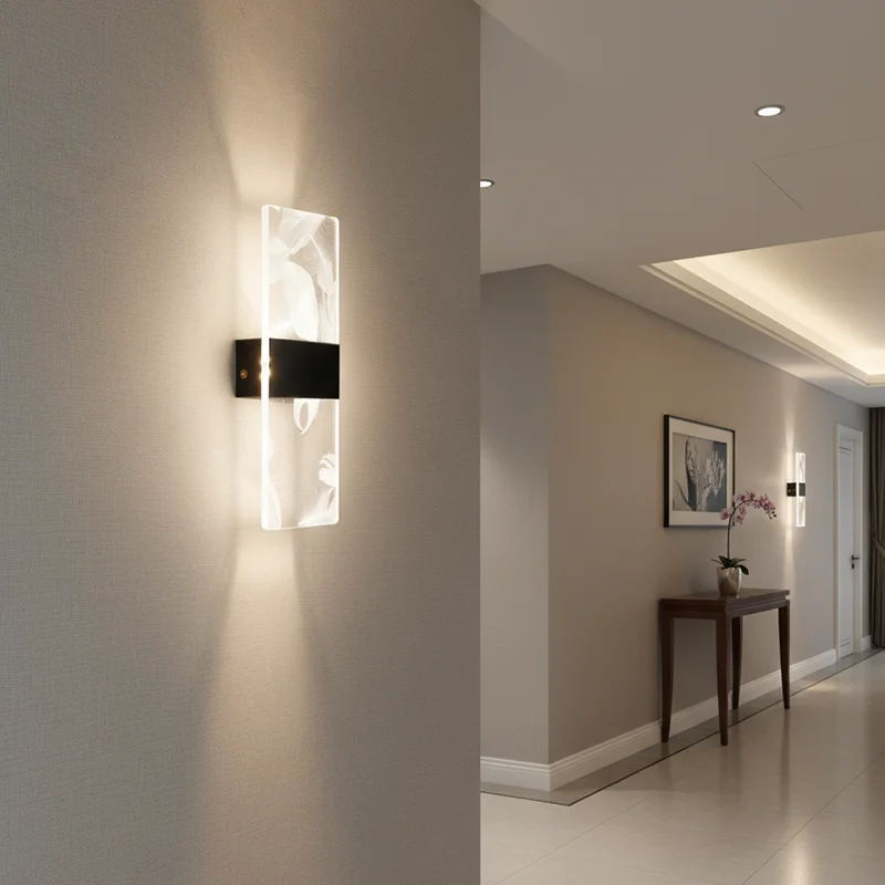 Acrylic Wall Lamp 10W AC85-265V  Modern LED Wall Light Changeable Bedside Lamp Balcony Aisle Bedside Lights Home Decoration