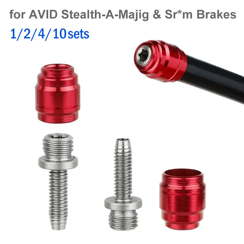 1 ~ 10 juegos de anillo de inserción de oliva para bicicleta, aguja de aceite, manguera de freno de disco hidráulico para AVID Sram Stealth-A-Majig, instalación rápida