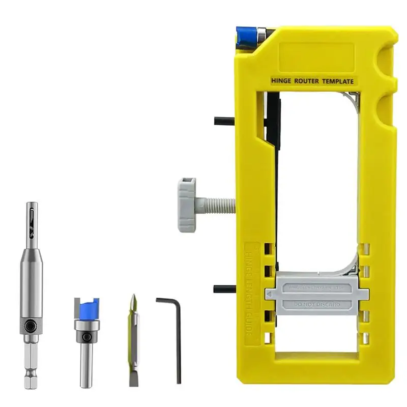 Door Hinge Jig Kit For Router Door Hinge Router Template With Silicone Non-slip Pads Cabinet Hinge Jig Stable Fit For 3-5inch