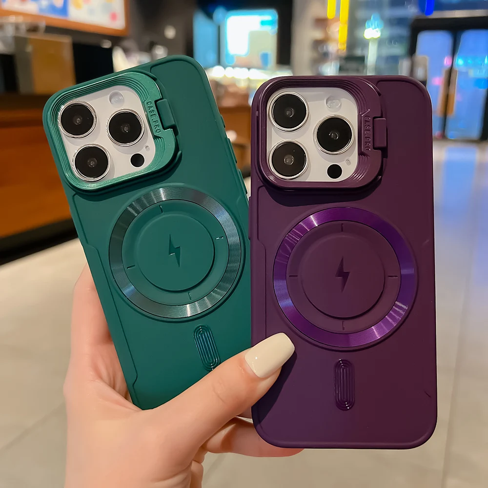 New Luxury PC Bumper Magnetic Case For iPhone 17 Pro Max 16 15 14 13 12 11 Air Magsafe Wireless Charging Protection Back Cover