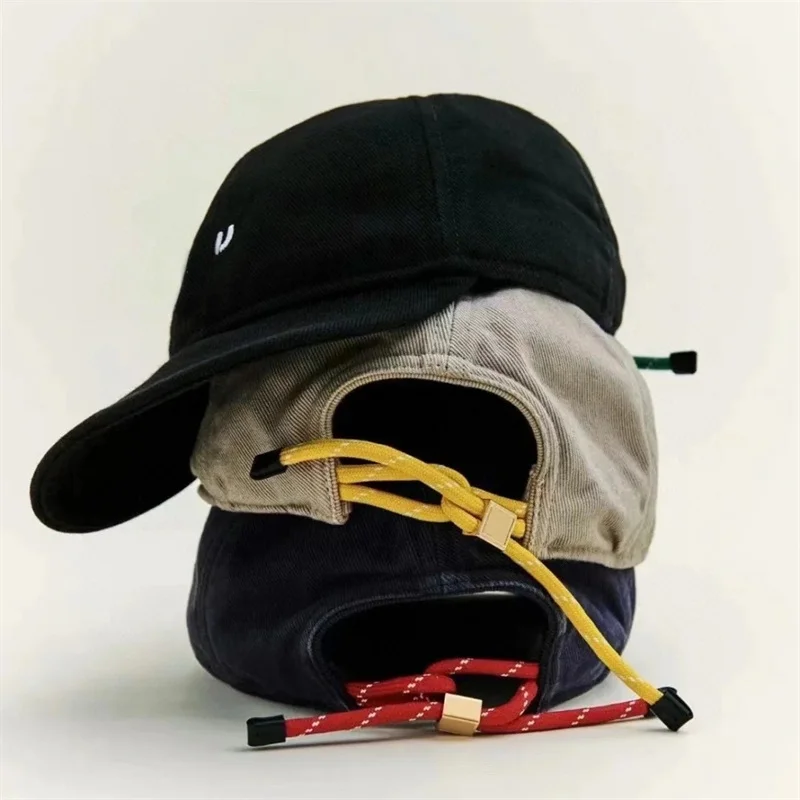 Gorra de béisbol con diseño de cordones para hombre y mujer, gorro con bordado de letras J956239, estilo deportivo, Snapback, 2024