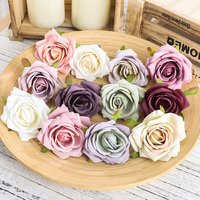 10PCS Silk Rose Flowers Head Artificial Scrapbook DIY Fake Floral For Home Party Room Table Wedding Decoration Garden Christmas