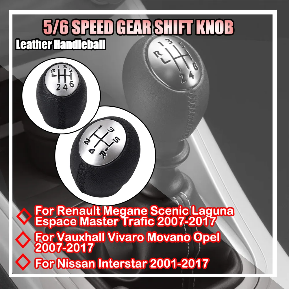 5/6 Speed 6 Speed Manual Car Styling Gear Shift Knob For Renault Megane mk3 Clio Megane 2 Clio 3 Scenic 2