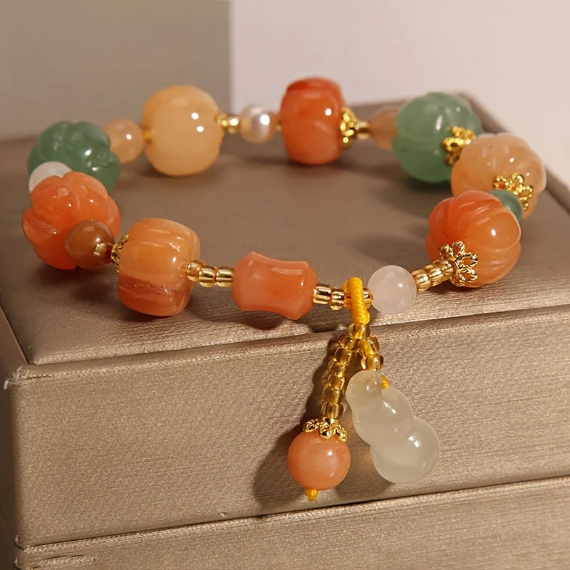 

1 Piece Modern Adjustable Natural Stone String Bracelet, Colorful, Unisex, Balance, Relaxation