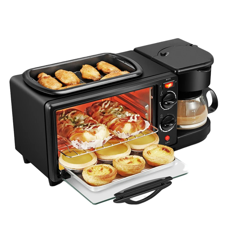 9L Multifunctional Cooking Surface Nonstick Pan Grill Coffee Machine 5 4 3 in 1 Breakfast Maker With Timer