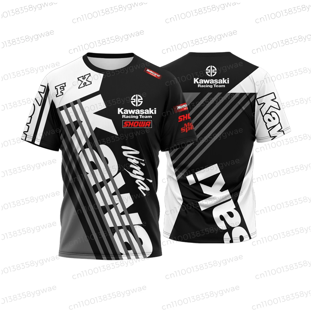 Новинка 2025 года, футболки для гонок на мотоциклах Kawasaki, мужские летние женские футболки с короткими рукавами, модная одежда, топы