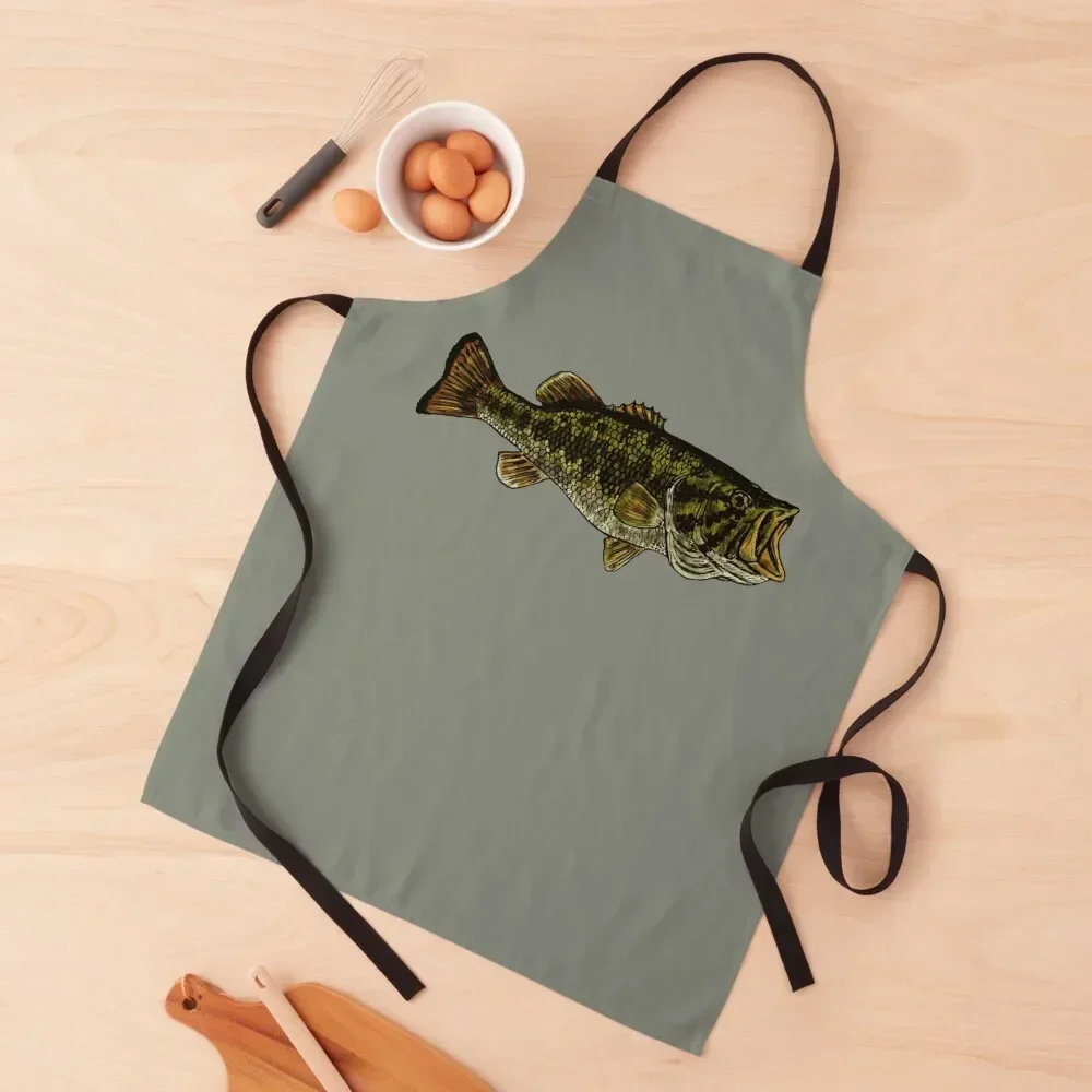 Bass Fish Apron Trim Cloth All For Kitchen And Home Apron