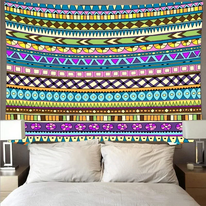 Ins Bohemian Style Tapestry Wall Hanging Sandy Beach Throw Rug Blanket Camping Tent Travel Mattress Bohemian Sleeping Pad