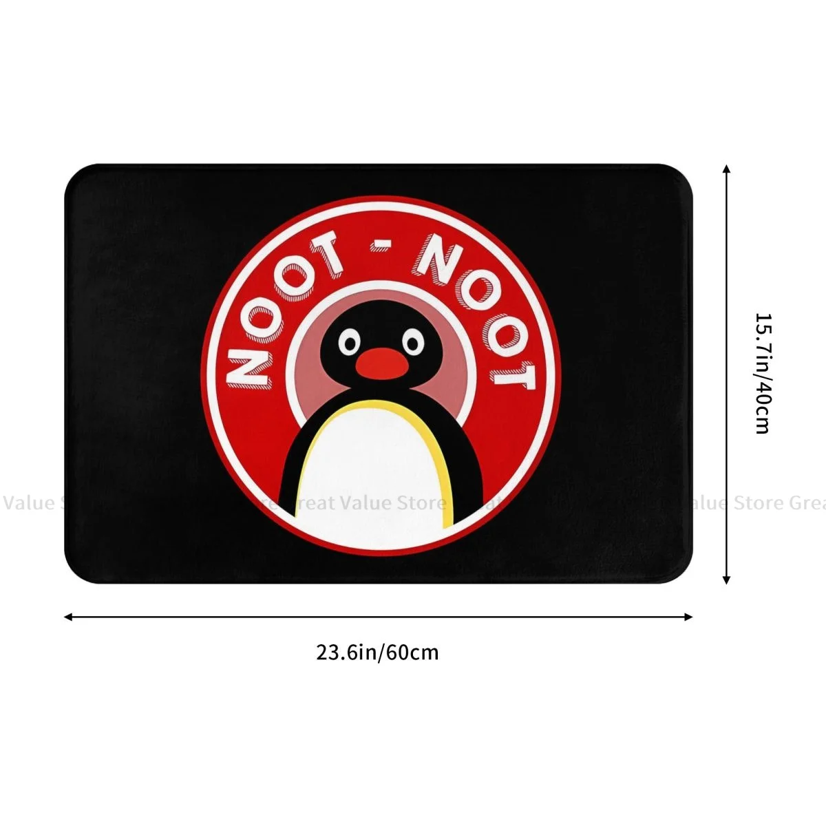 Noot Pingu Penguin Animal Anti-Slip Doormat Living Room Mat Humor Balcony Carpet Welcome Rug Indoor Decor