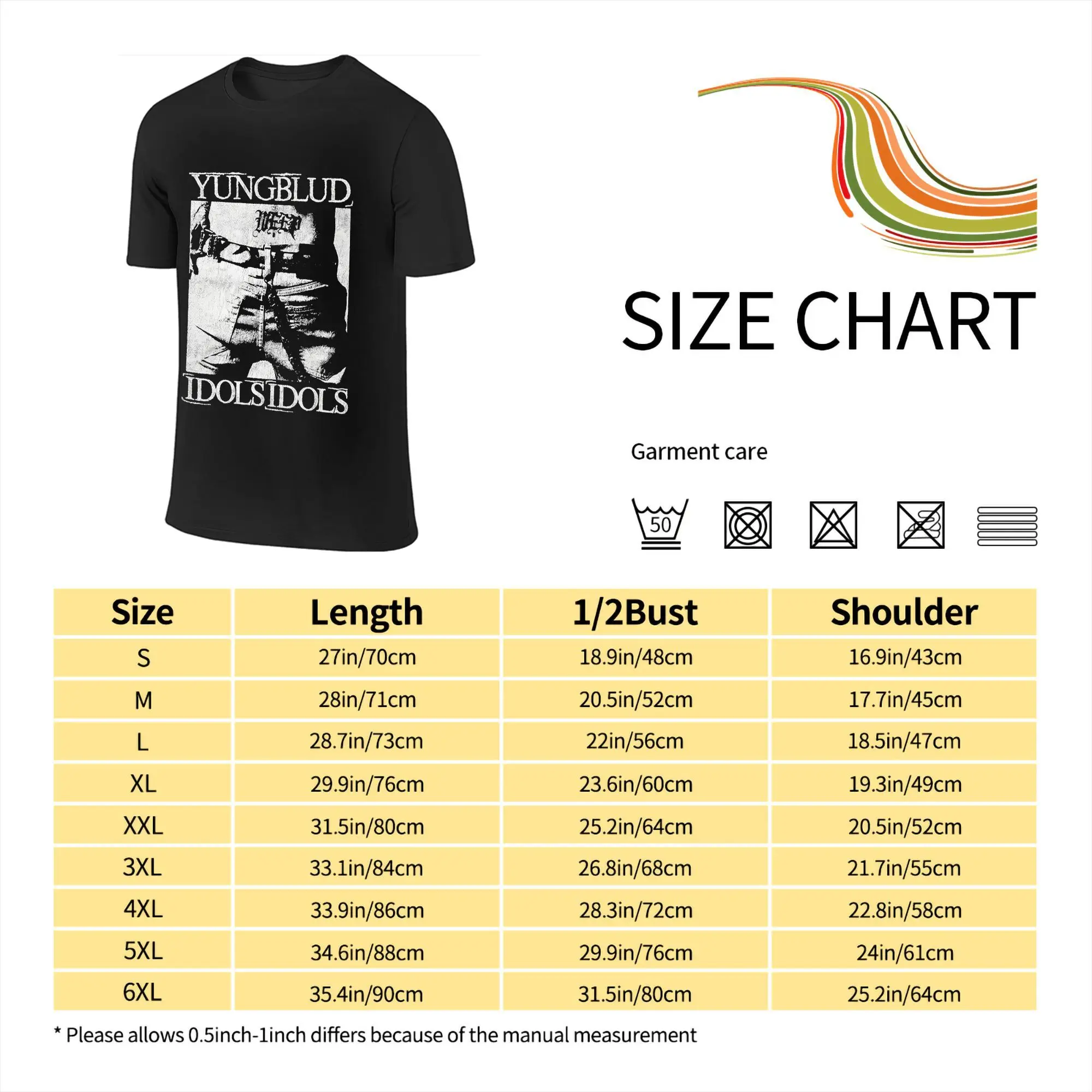 مضحك المعبود أجنحة YUNGBLUD تي شيرت للرجال س الرقبة القطن الخالص تي شيرت قصيرة الأكمام تيز هدية الملابس