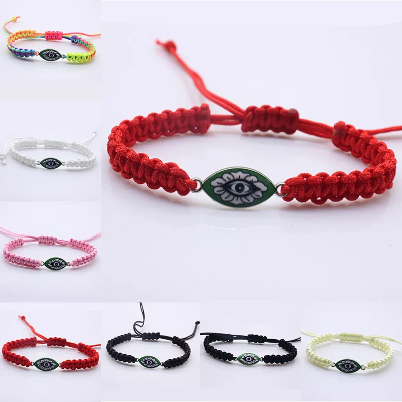 Fashion Eye Woven Red Rope Bracelet Multi-color Red Rope Pure Hand-woven Transfer Bracelet for Women Female Girl