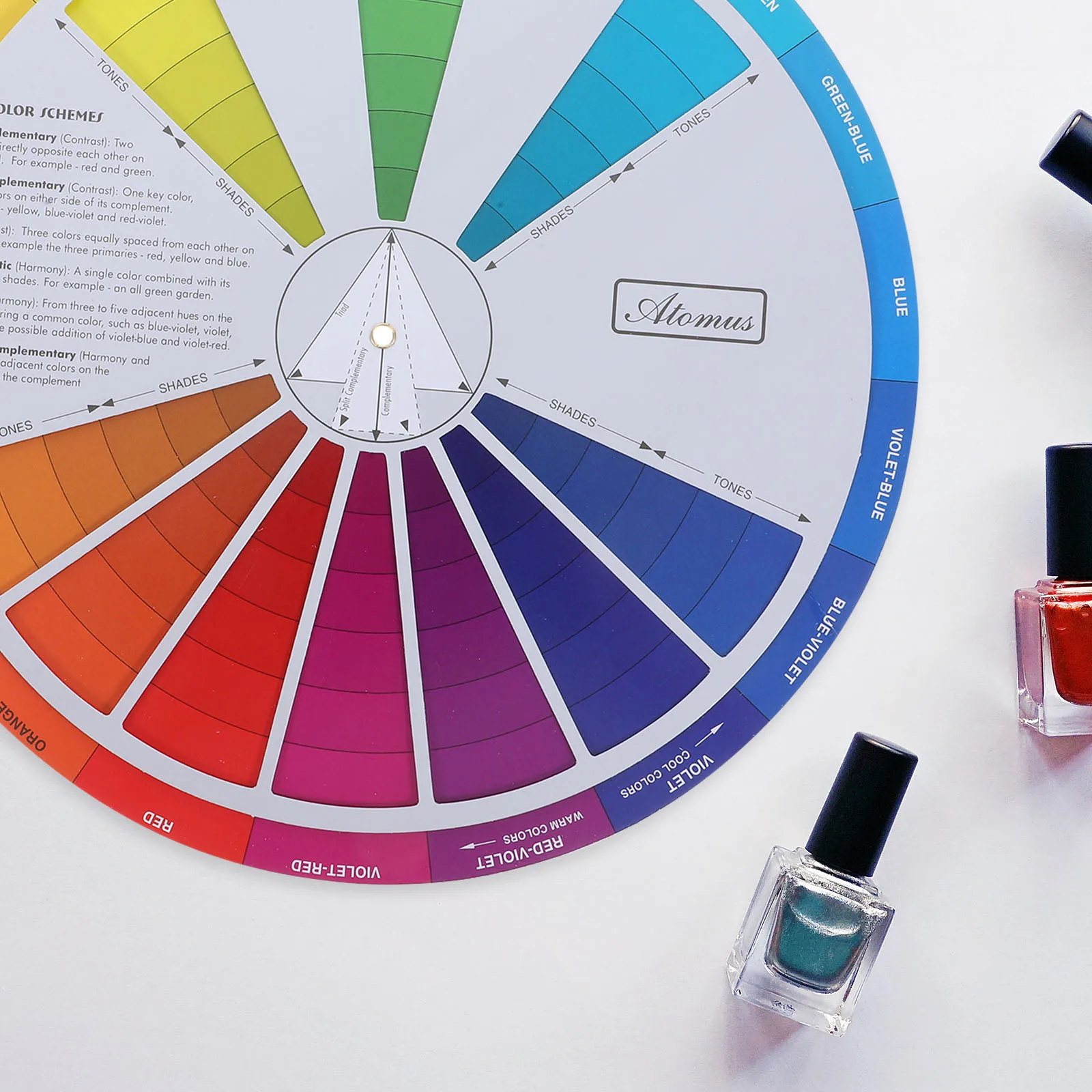 Imagem -04 - Color Wheel Chart para Mixing Color Board Paint Guide Blending Circle Makeup Artist Theory Learning Basic Pigment Painting Theory