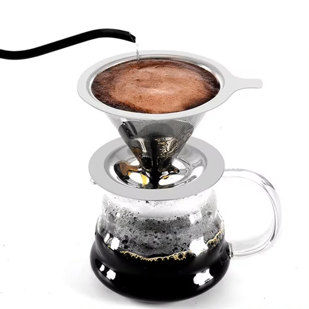 

Sno Reusable Coffee Filter Holder Double Layer Stainless Steel Coffee Tea Strainer Coffee Accessories Coffee Making Tool New