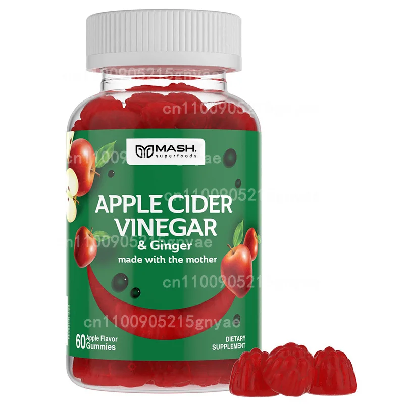 

Organic Apple Cider Vinegar 500mg Gummies for Digestion, Immunity, and ACV Support Contains Vitamins B6, B12, and Folate