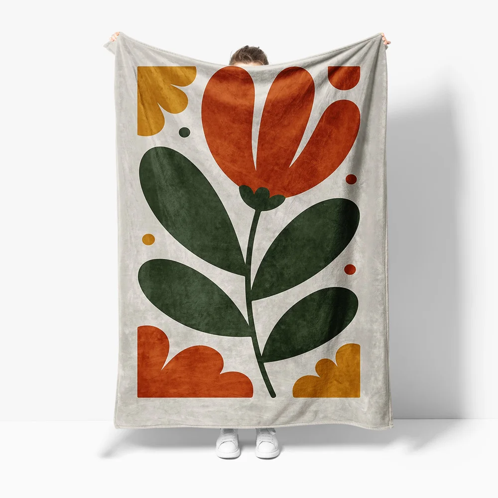 بطانية رمي أريكة مرقعة هندسية تجريدية للأطفال والمراهقين والكبار بطانية سرير مزخرفة هدية #1