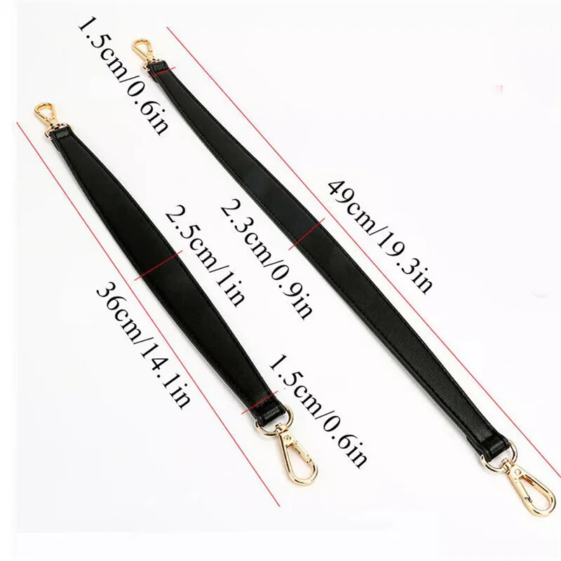 Hot Sale!PU Leather Bag Strap Handbags Handles For Handbag Short Bag Strap Purse Strap Golden Buckle Replacement Bag Belt Strap