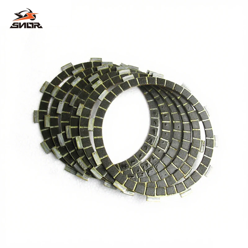 SNOR 6PCS Motorcycle Clutch Friction Plates Steel Disc Kit For ZONGSHEN NC250 NC250 NC300S Motorcycle Engine Part