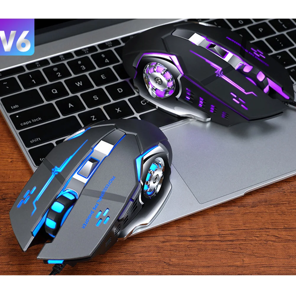 

1pc Wired Gaming Mouse Usb Computer Mouse For Pc Laptop Desktop Plug Play Ergonomic Design Black