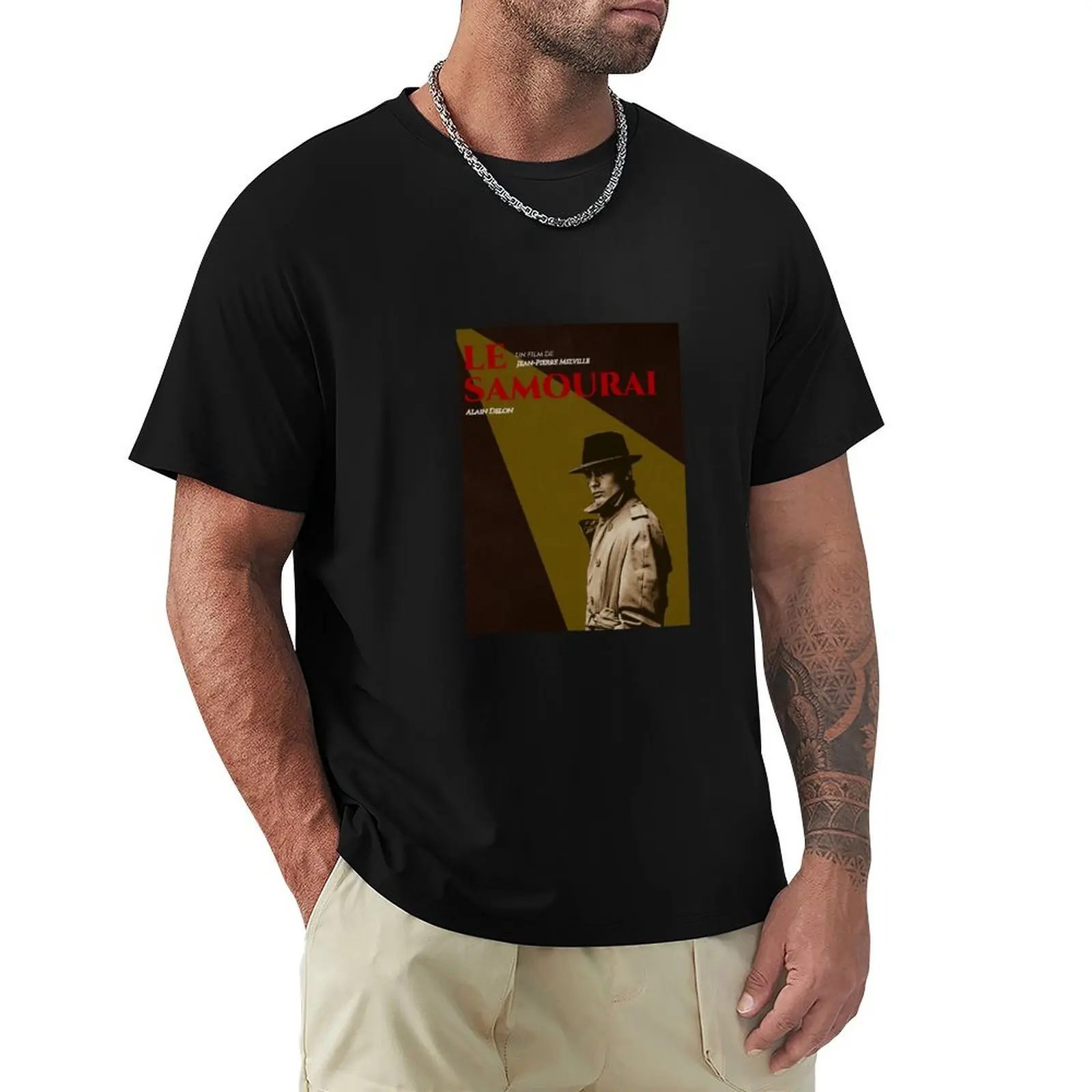 Camiseta com pôster do filme Le Samourai, camiseta esportiva casual de secagem rápida