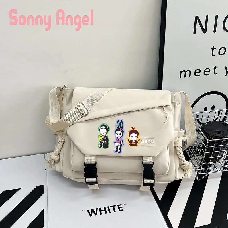 Sonny Angel  Messenger Nylon Handbags Large Capacity Crossbody Bag Retro Workwear Postman Bags Convenient Commute Shoulder Bag