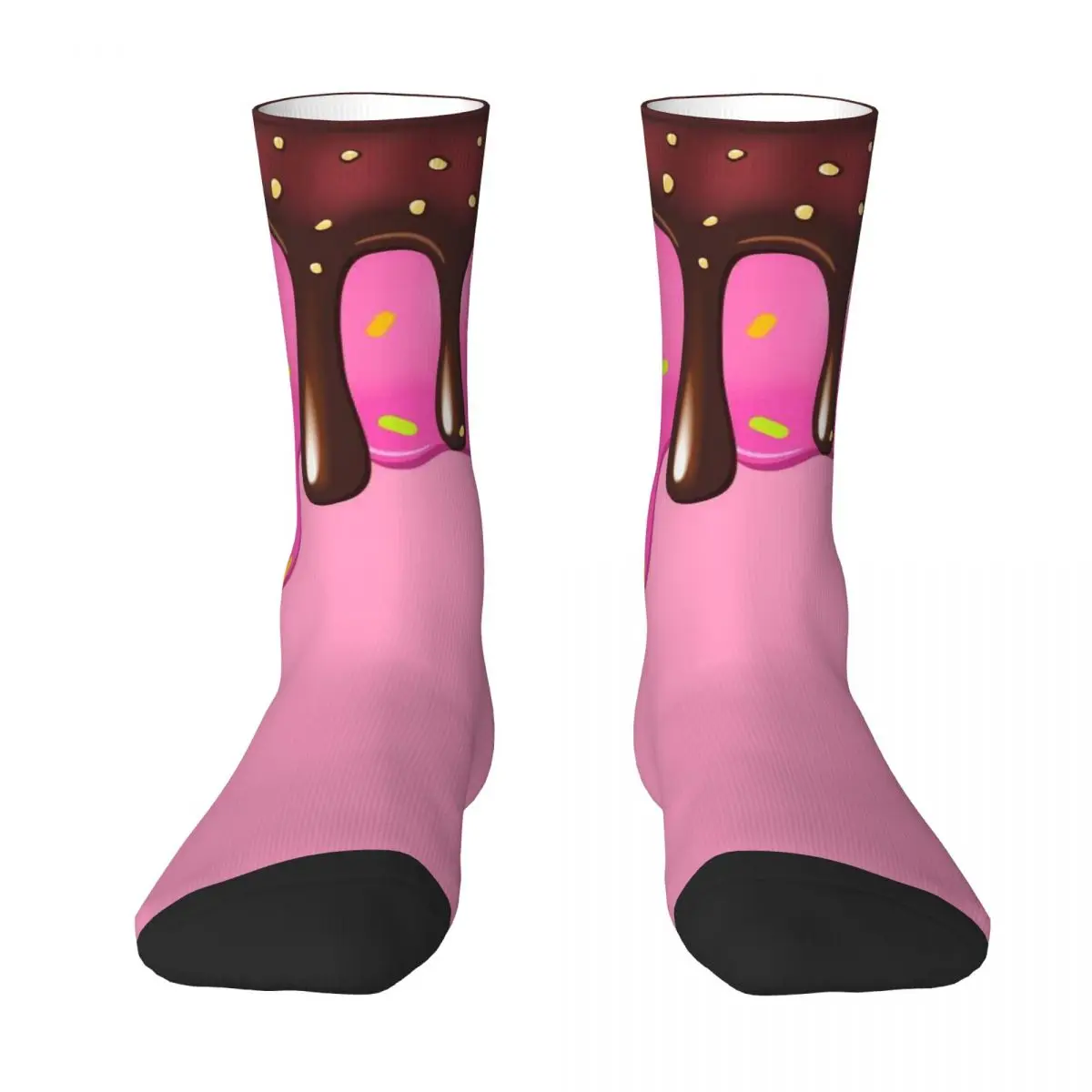 Nutty Chocolate Ice Cream Waffle Sweet Girl Unisex Socks,Cycling 3D Print Happy Socks Street Style Crazy Sock