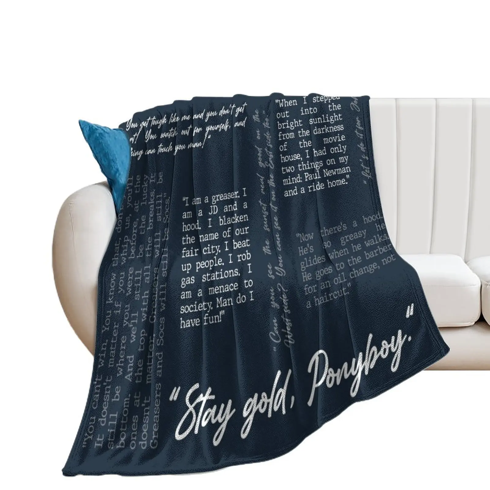 

Outsiders Word Cloud - Stay Gold Ponyboy Throw Blanket Retros Beautifuls for babies Soft Plaid Blankets