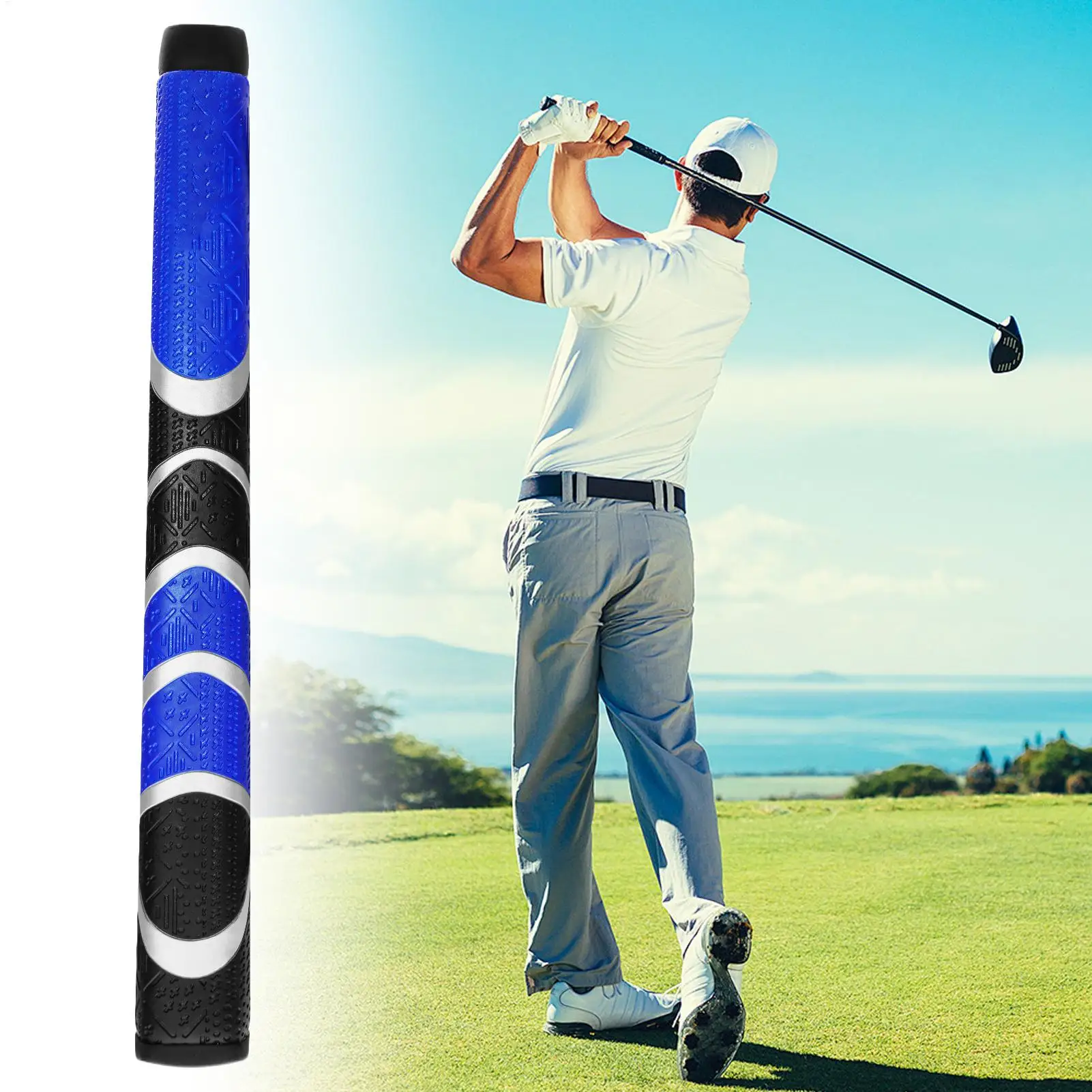 مقابض مضرب للرجال، مقابض بديلة لنادي الجولف المحمولة، ملحقات بديلة للتدريب على التأرجح المضادة للانزلاق للرجال والنساء والمراهقين